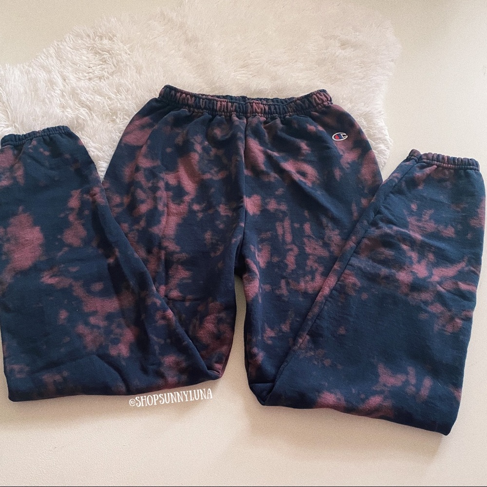 Bleach Tie Dye Champion Sweatpants